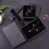 BENECREAT 6pcs 20x13x3cm Black Gift Box Hatron Paper Wrapping Box