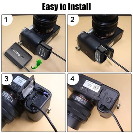 JYJZPB NP-FZ100 Dummy Battery AC Power Adapter Fit for Sony A7III A7IV Alpha 1 A7C FX3 FX30 A7R3 A7R III A7R V A7R IV A7S A7SIII A9 A9II A9S A9R Alpha Series Cameras