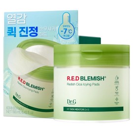 Dr. G Red Blemish Turnip Cica Icing Pad 190ml, 60 sheets, 1 piece / 닥터지 레드 블레미쉬 순무 시카 아이싱 패드 190ml, 60매입, 1개