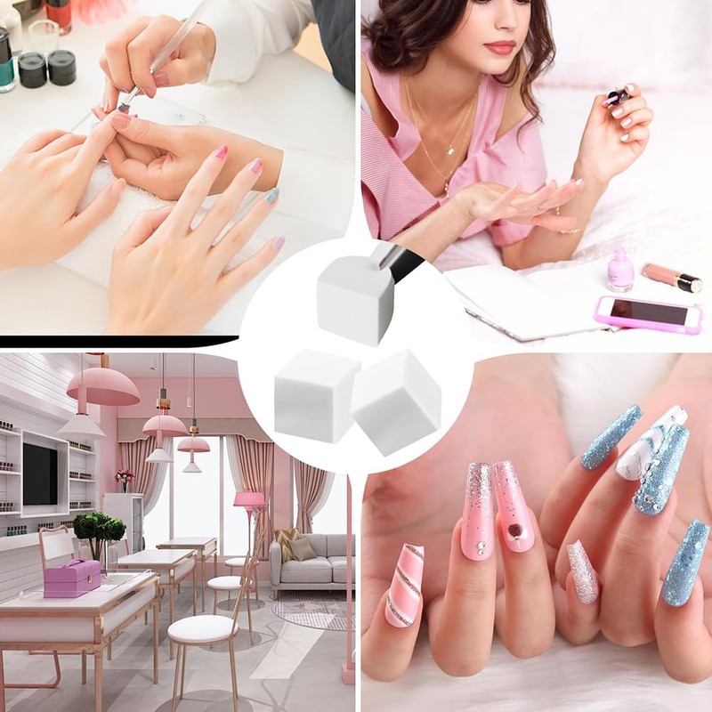 YFFSFDC Nail Sponge Nail Art Tool Sponge with Grab Pen