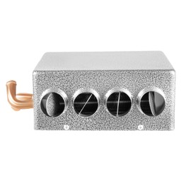 12V Universal Auto Car Underdash Compact Heater Copper Tube,4 ports Auxiliary Heater Underdash Heat with Speed Switch for Car or Truck Minivans Excavators Harvesters