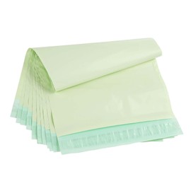 PATIKIL Versandtaschen aus Polyester, 30,5 x 25,4 cm, für Kleidung, mit selbstklebender Dichtung, für Geschäftsversand, wasserdichte Umschläge, Hellgrün, 100 Stück