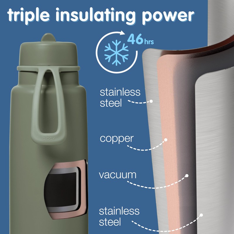b.box (B.Box) 1L Insulated Flip Top Bottle 1L Flip Top
