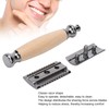 Men Shaving Razor with Wood Handle Portable Double Edge Razor