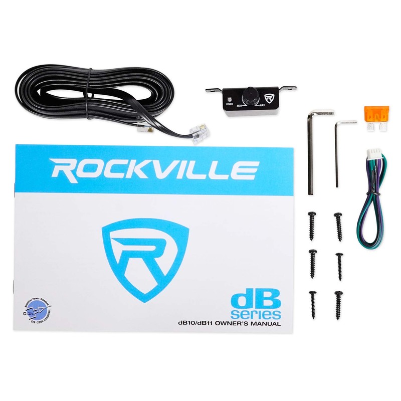 Rockville dB11 1400W Peak/350W RMS Mono 2-Ohm Class-D Car Amplifier,