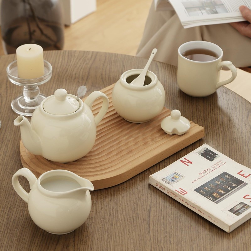 London Pottery Ceramic Sugar Jar with Lid and Spoon,Porcelain Seasoning