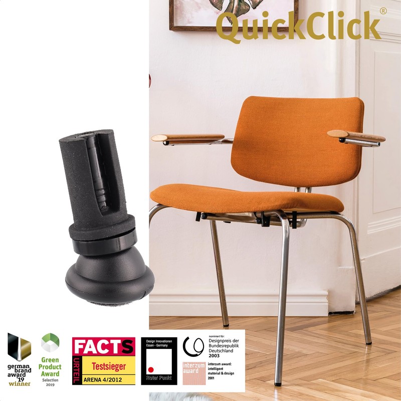 Wagner QuickClick® Chair Gliders Reversible Wool Felt + Plastic Silencer
