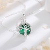 INFUSEU Healing Stone Tree of Life Necklace for Women Funny