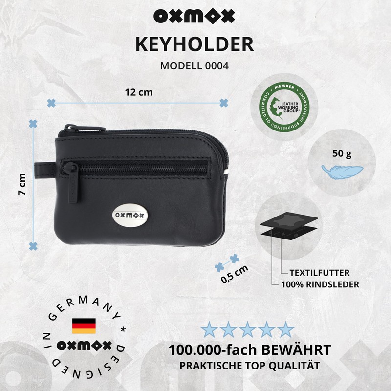 oxmox Leather Key Case Leather 11,5 cm
