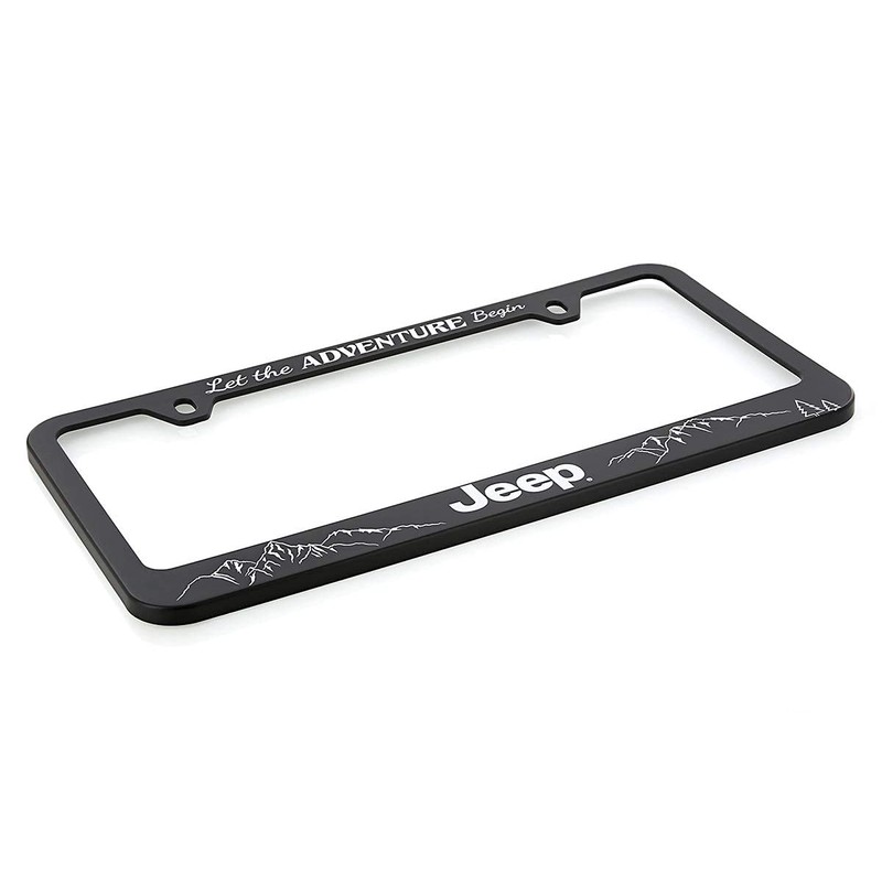 Jeep Black Plastic License Plate Frame Holder - Let The