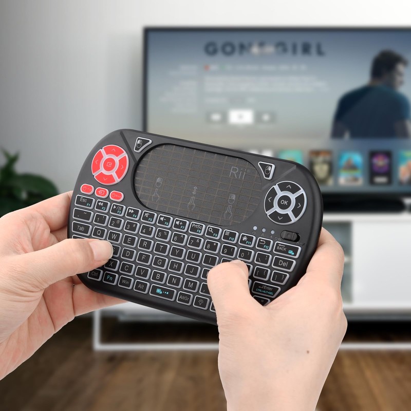 Rii Backlight Mini Wireless Keyboard Touchpad Mouse Combo with IR