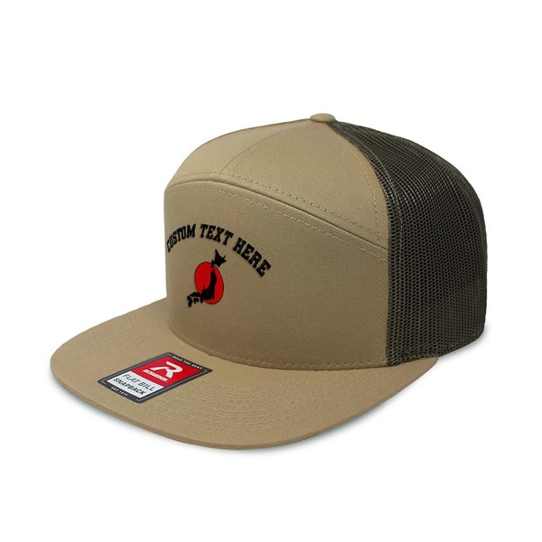 Custom Mesh Cap Hat Snapback Hat Japan Flag Map Kyoto