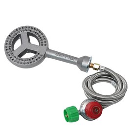 COOKAMP Cast Iron Propane Burner Head 60000 BTU with Brass Fitting Orifice (SH12RH - DIY Burner & Regulator)