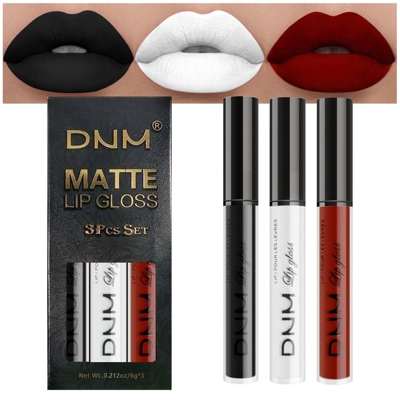 AMYS DIARY- Juego de 3 lápices labiales líquidos ciruela mate,