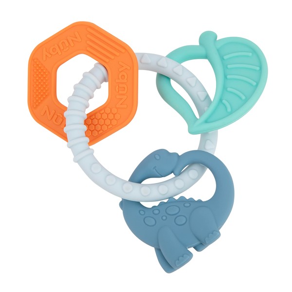 Nuby Chewy Charms Teething Ring, Soft BPA-Free Baby Teething Toy