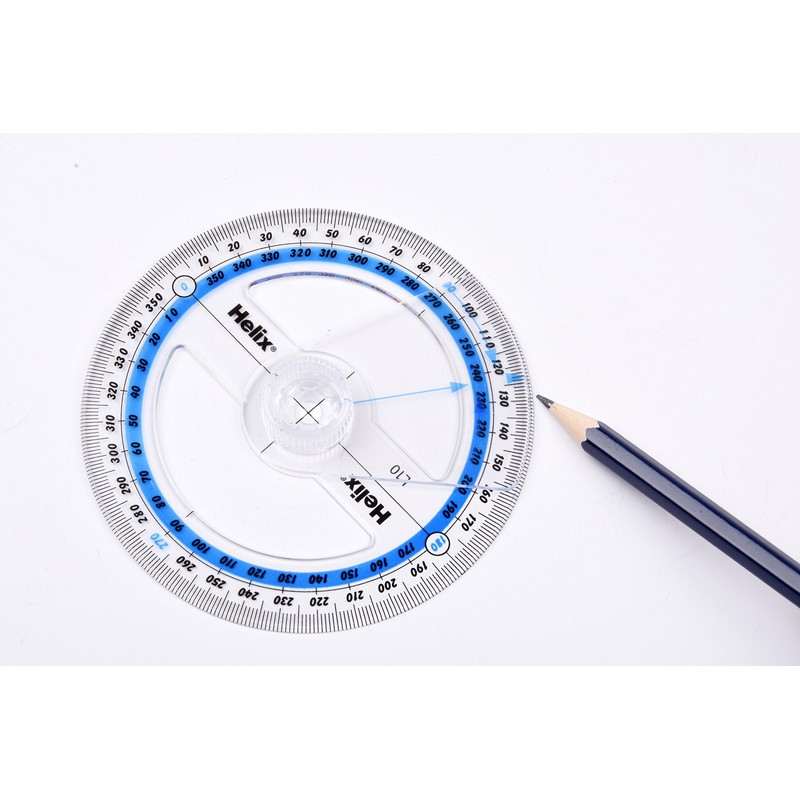 Helix 10cm 360 degree Protractor Angle Measure