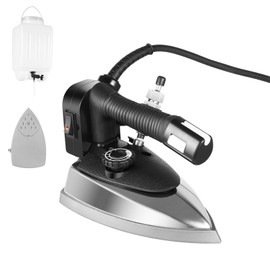 JAYGOVAN 110V Gravity Feed Steam Iron Gravity System Industrial Irons 1200W Commercial Electric Steam Iron Complete Set, Non-Stick Soleplate, Powerful Shot of Steam