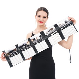 DUcare Professional Makeup Brushes Set 31Pcs Panda Series Makeup Brush Set Kabuki Foundation Blending Face Powder Blush Concealers Eye Shadows With Leather Case Organizer