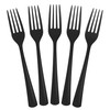 Exquisite Black Plastic Forks 50 Pieces Black Forks Disposable Utensils