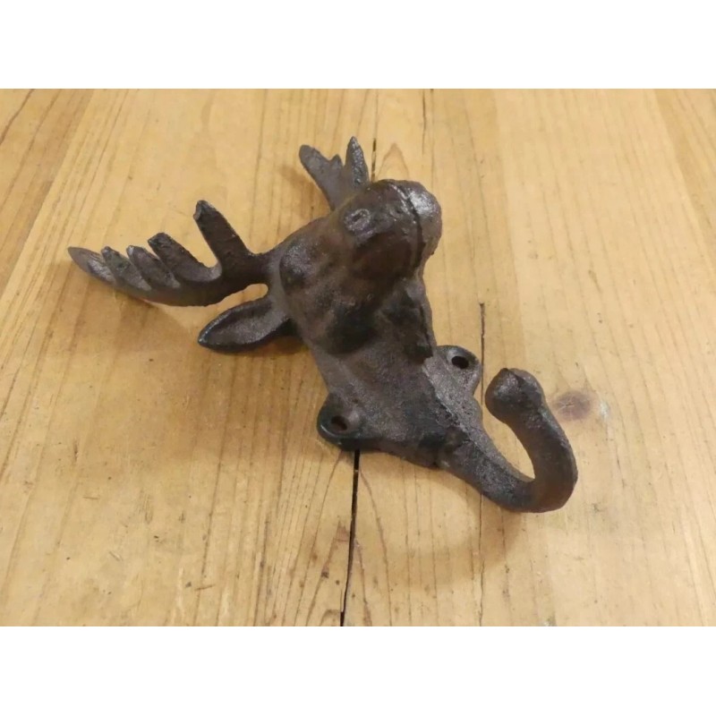 MIDWEST CRAFT HOUSE 6 Rustic Elk Deer Moose Head Hooks