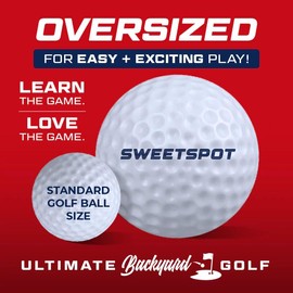 SweetSpot Oversized 3" Plastic Golf Balls, 3-Pack