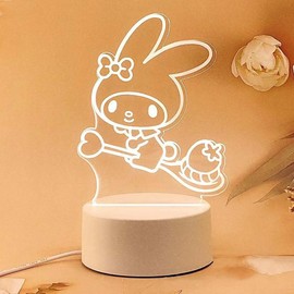 3D Cartoon Night Light, LED Desk Lamp 3 Color Change Decor Night Light, Kawaii Acrylic Sleep Night Light As Best Gifts for Women Teens Boys Girls