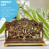 Thorness Art Nouveau Style Polished Brass Sunflower Letter Rack –