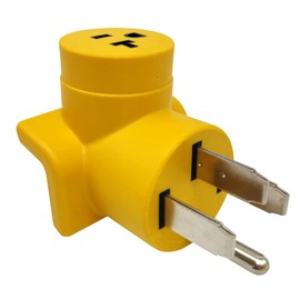 Parkworld 68079A EV Adapter NEMA 14-50P to 5-20R T-Blade 5-15R One Piece Compact Adapter for EV Charger Output 20A 250V