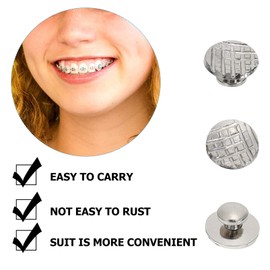 Hemoton 20pcs Dental Lingual Buttons Round Base Orthodontic Dental Materials Dentist Orthodontist