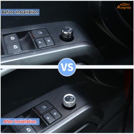 Car Sound Volume Knob & Rearview Mirror Adjustment Knob Trim Cover Fit Toyot@a Tacoma 2016-2019 Center Console Audio Radio Switch & Rearview Mirror Button Knob Circle Decorative Ring Accessories