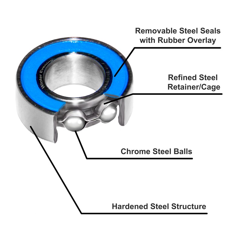 15x24x5mm | 6802-2RS (10 Rubber Sealed Bearings)