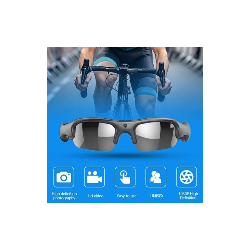 Tangxi Gafas de Cámara de 1080p, 2.4 G de Gafas