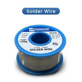 sb components Solder Wire Lead Free Sn99.3 Cu0.7 with Rosin Core for Electrical Soldering 0.6mm Lead Free Solder Wire (Weight 100g/3.52oz)