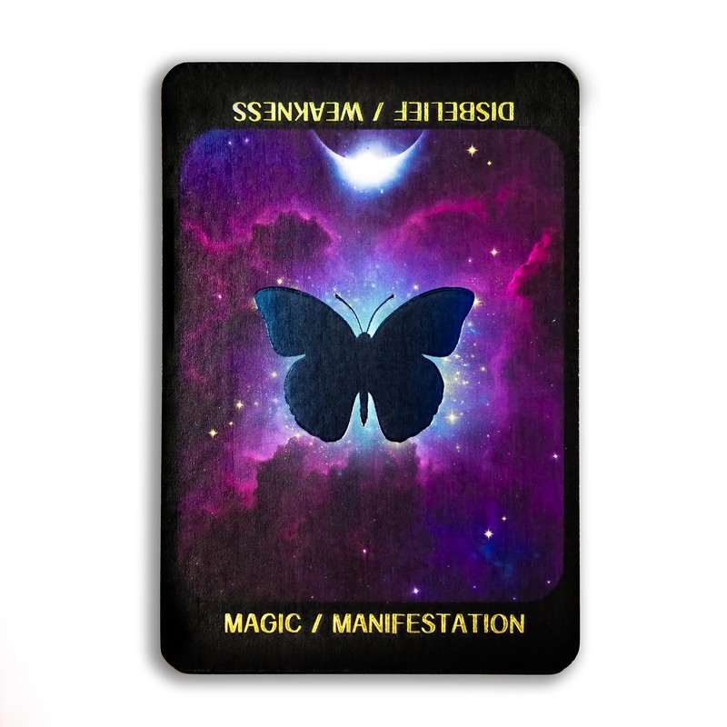 Cosmic Balance Oracle Deck: 48 Gold-Foil Cards with Celestial Butterfly