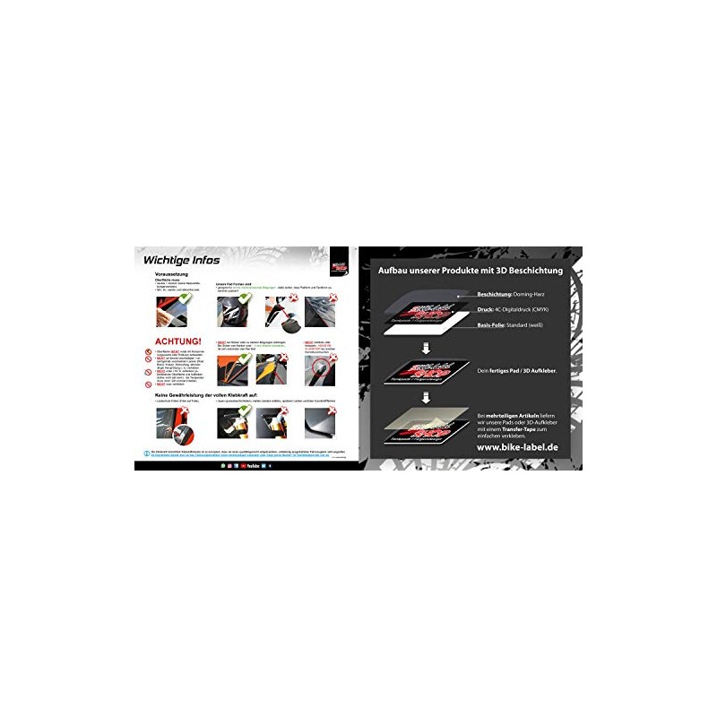 BIKE-label Motorcycle Tank Pad Dead Compatible with Honda 500132VA