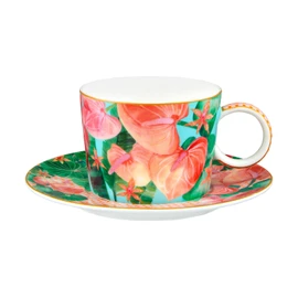 Maxwell & Williams Teas & C's Tropicana Cup & Saucer 250ML Blue Gift Boxed