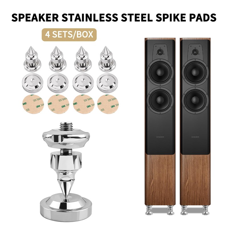 YYTCG Speaker Isolation Spikes, 316 Stainless Steel Anti-Vibration Feet for