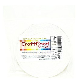 Konya Corporation RAP00000111 11 /1 13-Cord Craft Band, Paper Band 10.9 yds (10 m), White