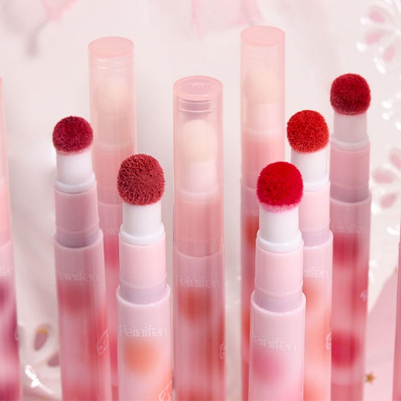 MooGlamor 6 Pcs Red Matte Lip Gloss Stick Set with