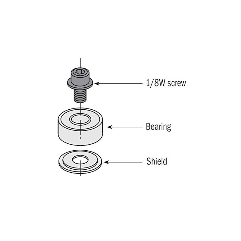 CMT 791.015.00 Bearing, 1-1/4-Inch Diameter, 1/2-Inch Smaller Diameter