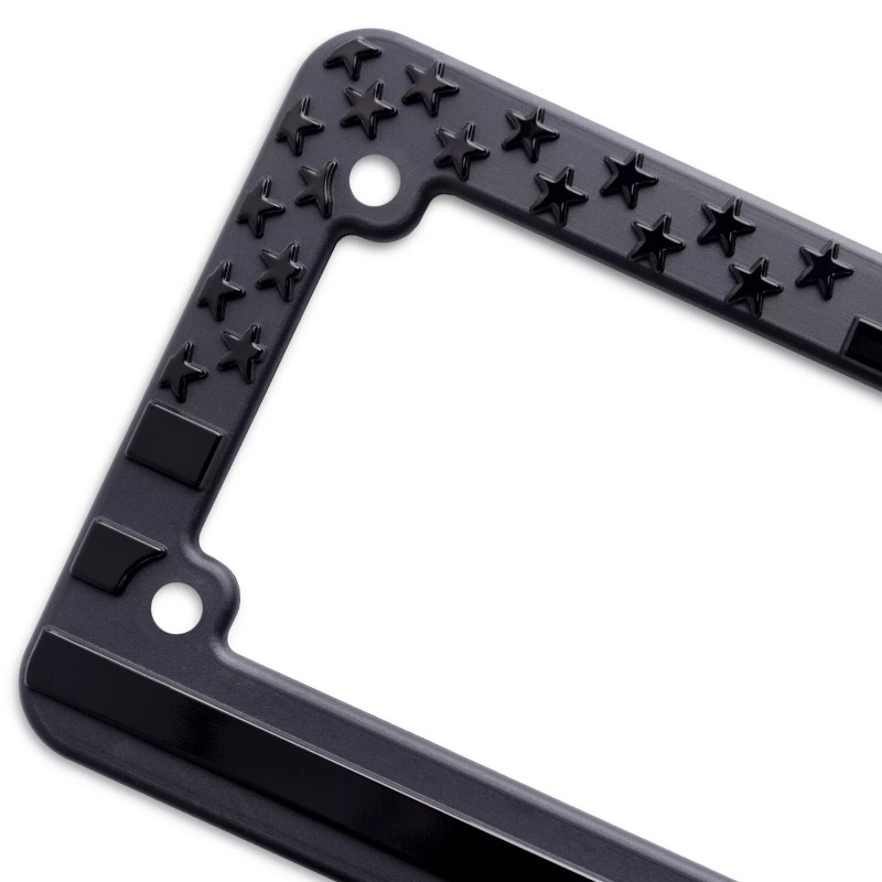DillenCo American Flag Motorcycle License Plate Frame Tag Bracket &