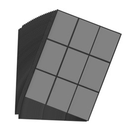 Relota Pack of 40 Trading Card Sleeves Double-Sided 720 Pockets, Black Card Sleeves, Empty Trading Folder Films 11 Holes, Trading Card Accessories, Basketball / Football Cards