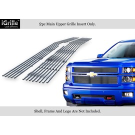 APS Compatible with 2014-2015 Chevy Silverado 1500 Stainless Steel Billet Grille S18-S05956C