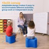 ECR4Kids SoftZone Toddler Modular Stool Set, Flexible Seating, Blue, 2-Pack