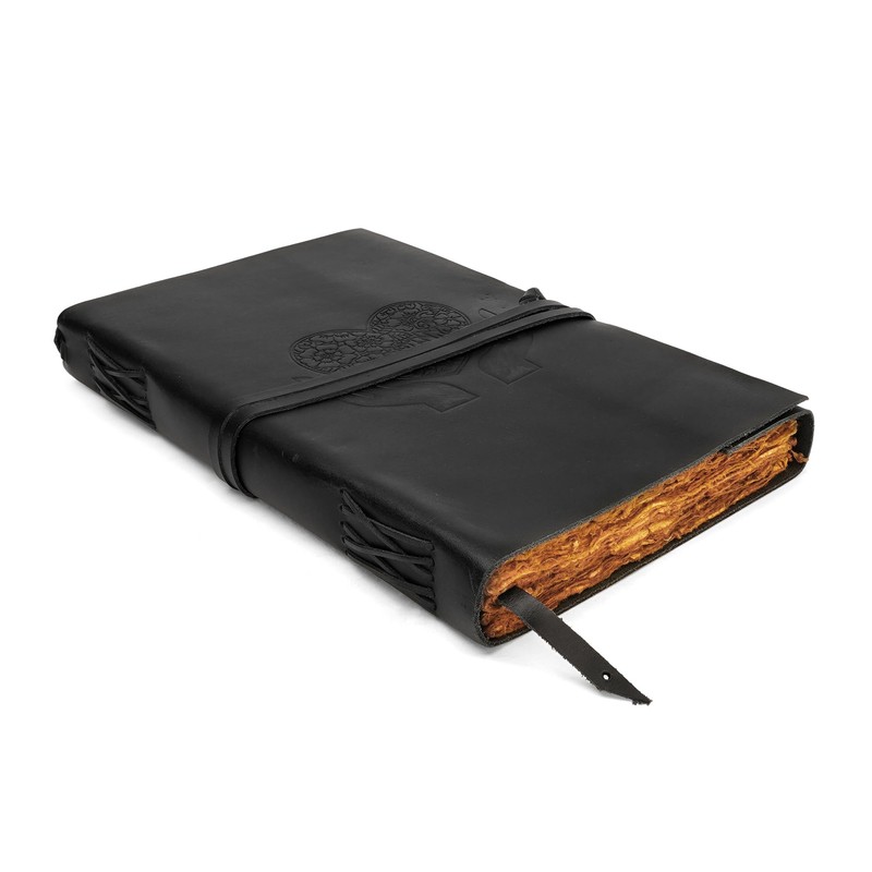 LUXEORIA Heart Journal for Women and Men, Handcrafted Leather Journal