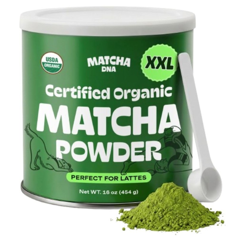 MATCHA DNA Polvo de té verde Matcha orgánico certificado (lata