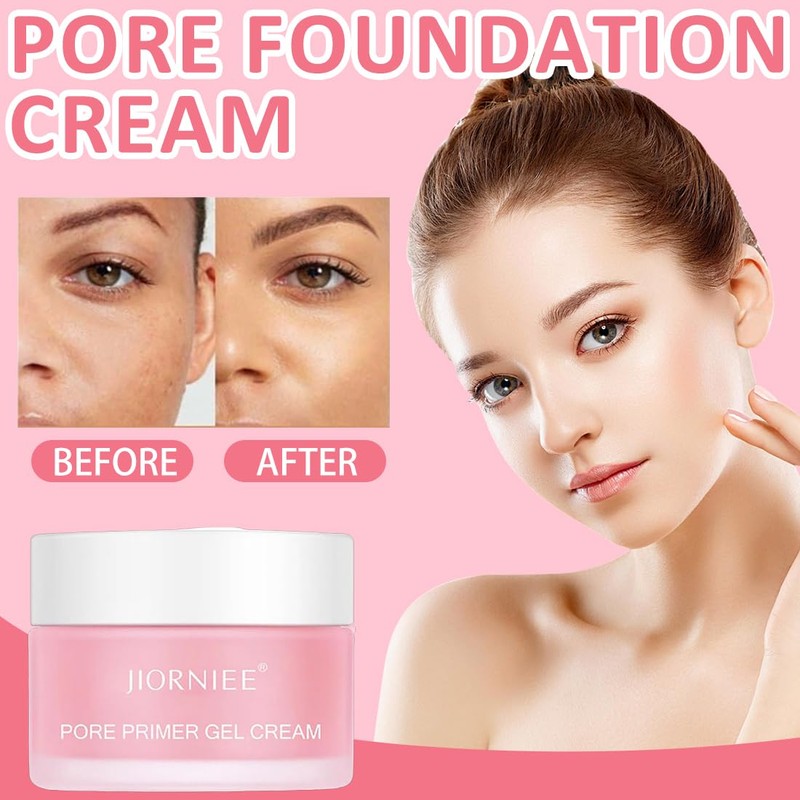 Pore Primer Gel Cream, Makeup Pore Filler, Primer und Makeup