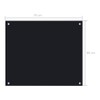 vidaXL Black Kitchen Backsplash Tempered Glass 27.6"x23.6" - Scratch Resistant