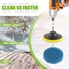 4 Inch Drill Brush Scrub Pads Cleaning Kit, 5X Faster