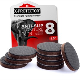 Non Slip Furniture Pads X-Protector - 8 PCS 1 1/2” - Premium Furniture Grippers - Self-Adhesive Rubber Feet for Furniture - Keep Furniture in Place!